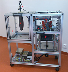 Figure 1. The electromechanical structure of the LUNG simulator [1]