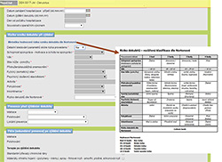 Figure 2. Manually entered data – entering account details (helping table)