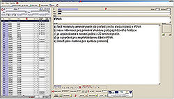 Figure 1. An overview of the graphical user interface 1. A – title bar, B – menu bar, C – toolbar, D – search filter bar, E – list of questions window, F – question editing panel, G – number of distractors and correct answers indicators, H – date of the last use of a question and frequency of question usages, I – format of a question and its point value, J – Buttons for selection of a new/another database and questions, K – total number of questions in an open database