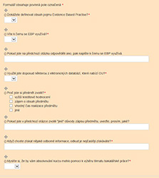Figure 3. Initial questionnaire in the beginning of teaching